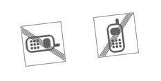 Handy -Verbot Piktogramme, 2 x A6