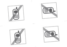 Handy -Verbot Piktogramme, 4 x A6