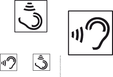 Piktogramm Hörbeeinträchtigung, Hörbehinderung