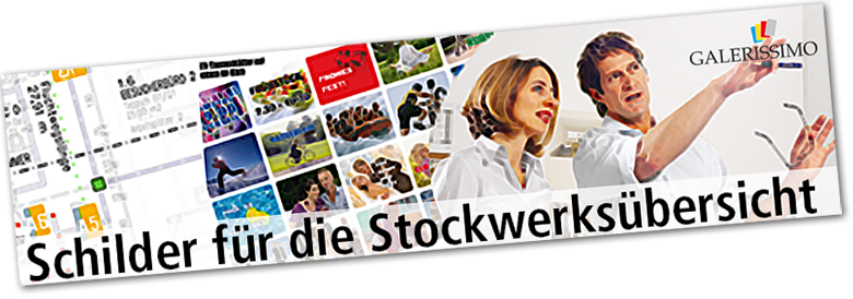 stockwerk übersichtsbeschilderung