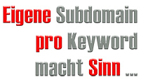 eine domain pro suchbegriff