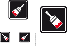 symbol frisch gestrichen
