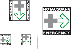 Piktogramm Notausgang rechts